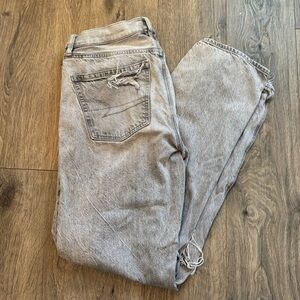 American Eagle Black Ripped 90’s Straight Jeans Size 4